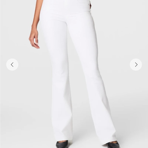 NWT SPANX White Flare Jeans Small - Picture 2 of 7